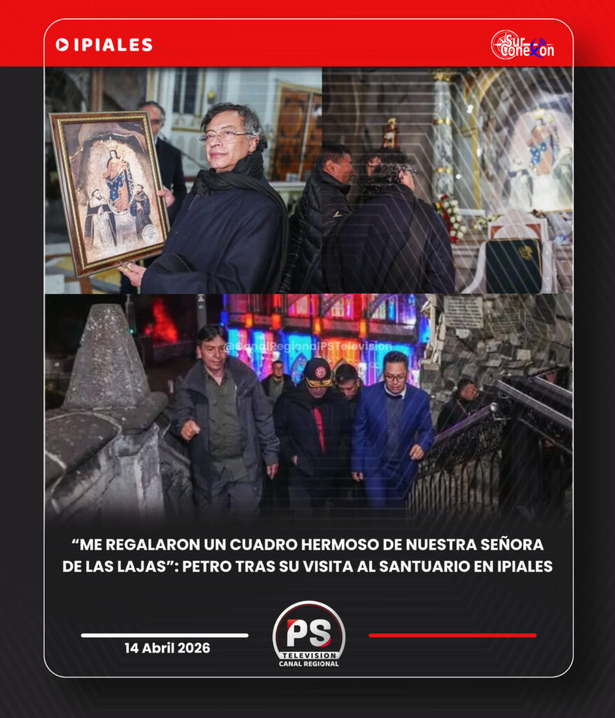 “ME REGALARON UN CUADRO HERMOSO DE NUESTRA SEÑORA DE LAS LAJAS”: PETRO TRAS SU VISITA AL SANTUARIO EN IPIALES